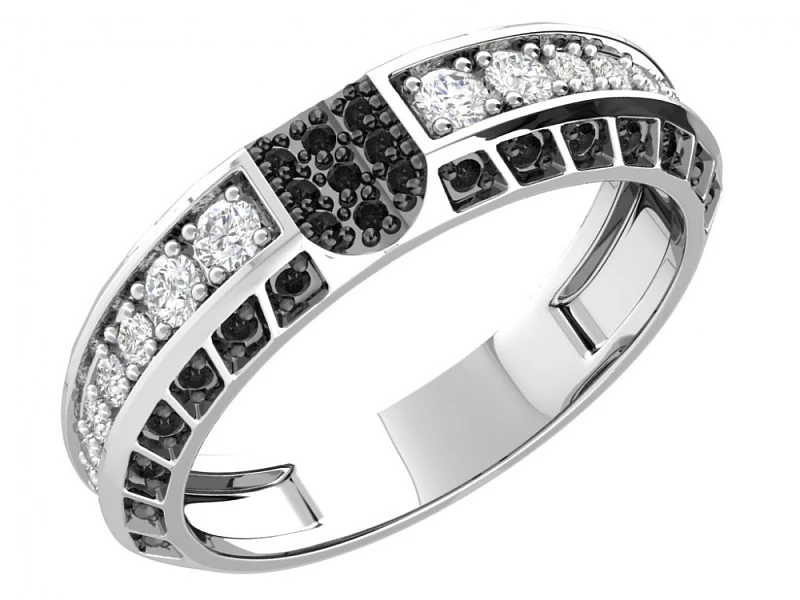 Кольцо  серебряное с фианитом