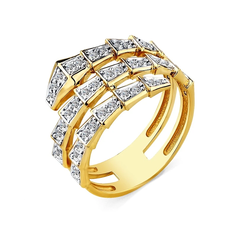 Кольцо  золотое с природным бриллиантом