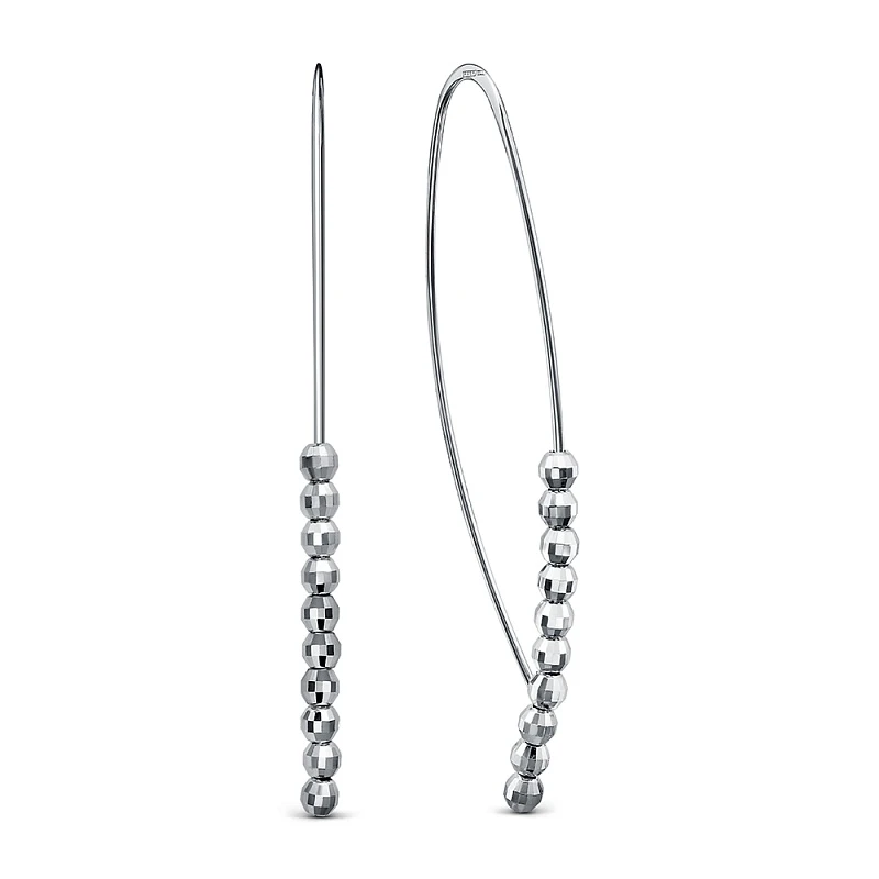 Серьги  серебряные