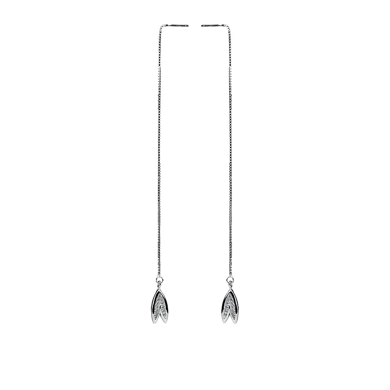 Серьги  серебряные с фианитом