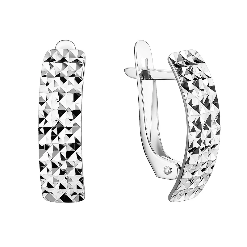 Серьги  серебряные