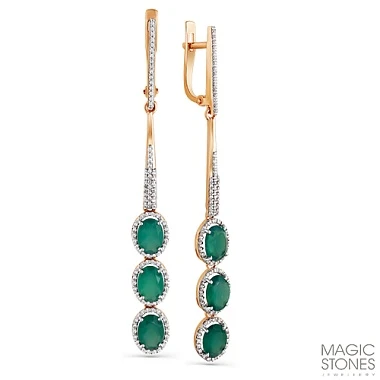 Серьги «MAGIC STONES» золотые