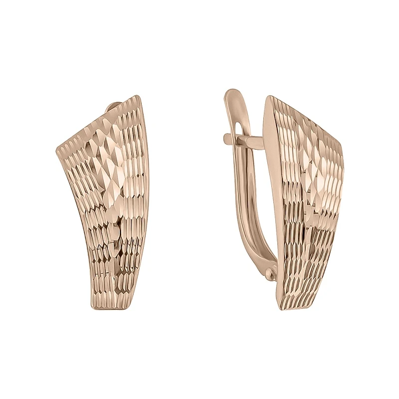 Серьги  из красного золота