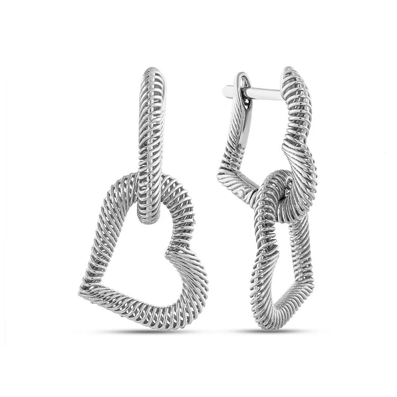 Серьги  серебряные