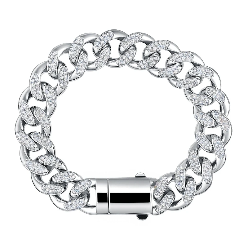 Браслет  серебряный с фианитом