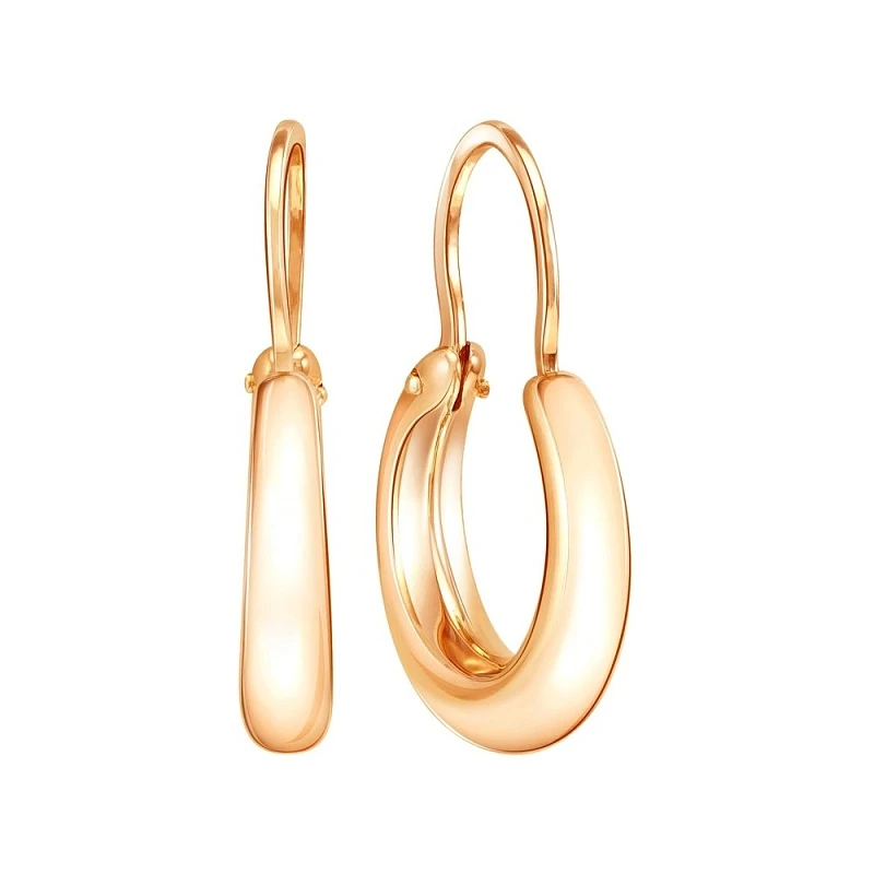 Серьги  из красного золота