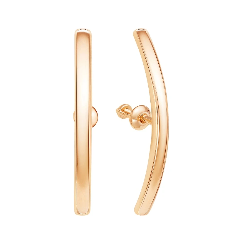 Серьги  из красного золота