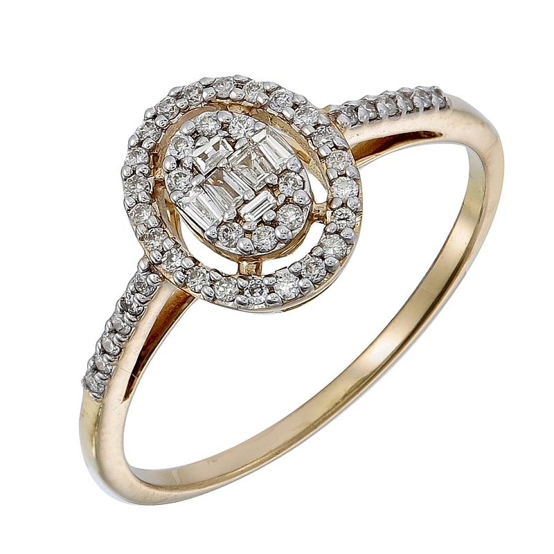 Кольцо  золотое с природным бриллиантом