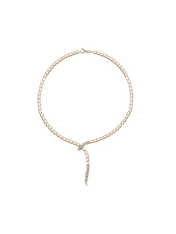 Колье  из красного золота с фианитом