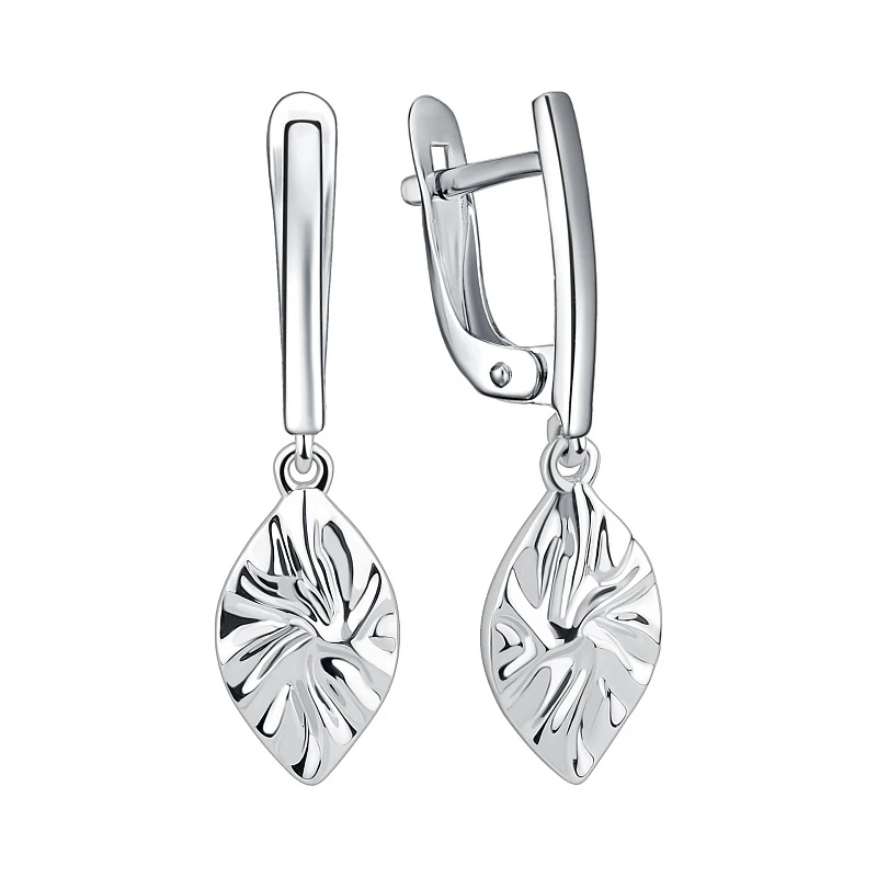 Серьги  серебряные