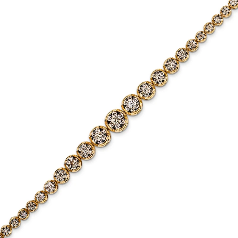 Браслет  золотой с природным бриллиантом