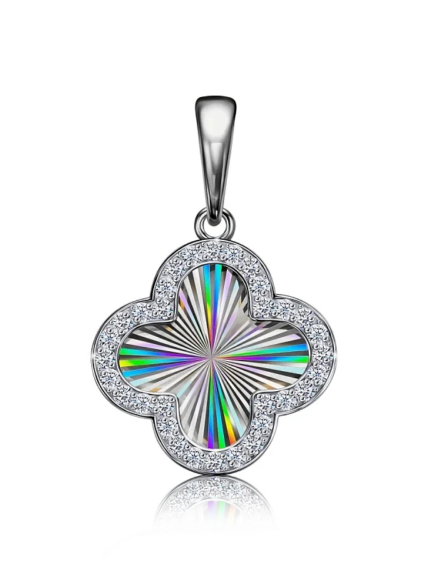 Подвеска  серебряная с фианитом