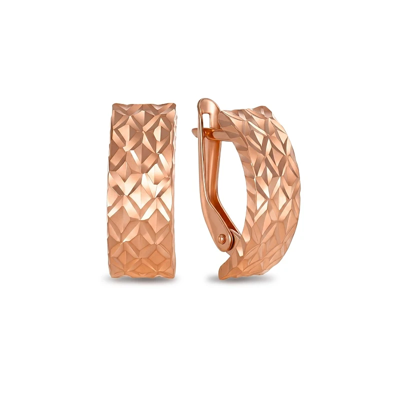 Серьги  из красного золота