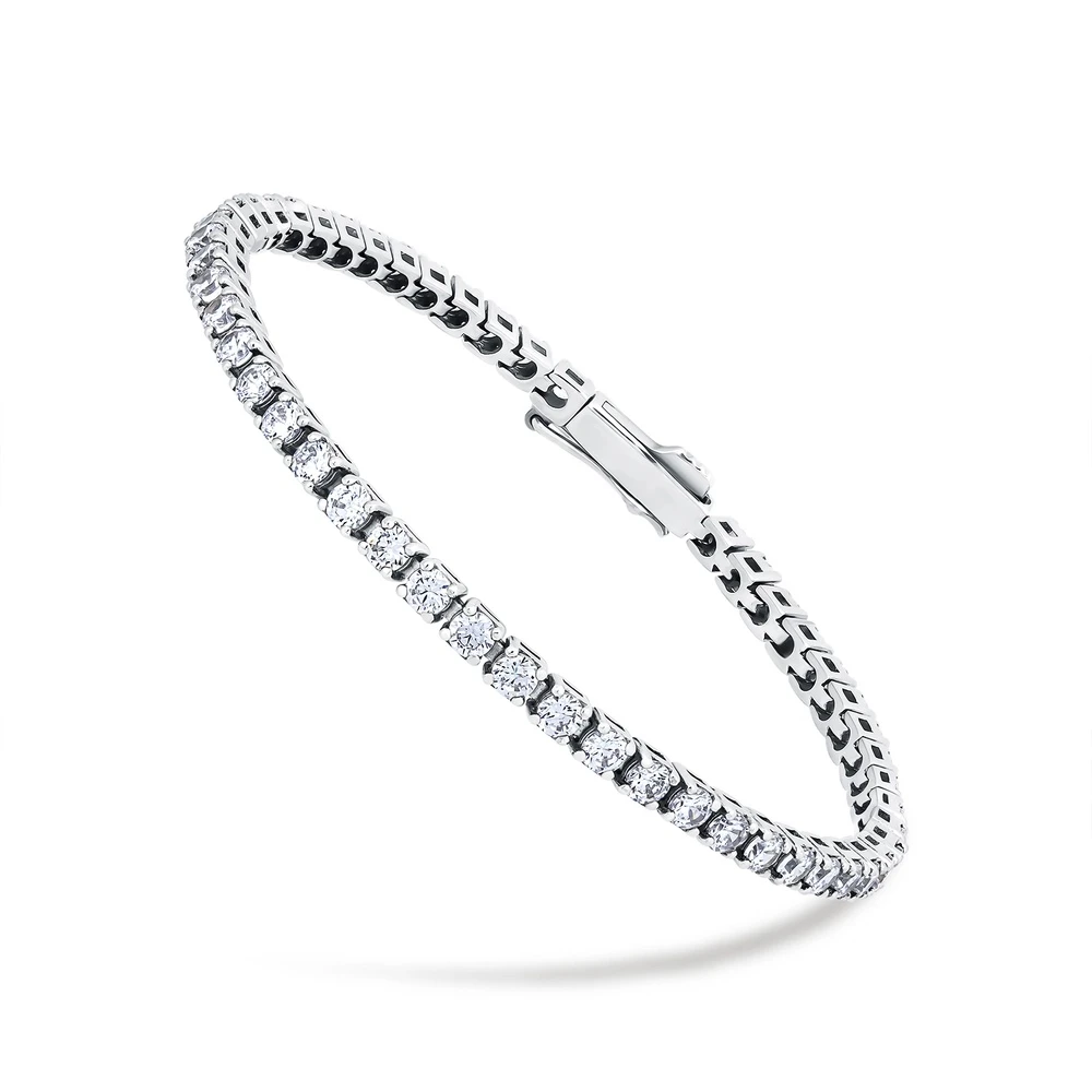 Браслет  серебряный с фианитом