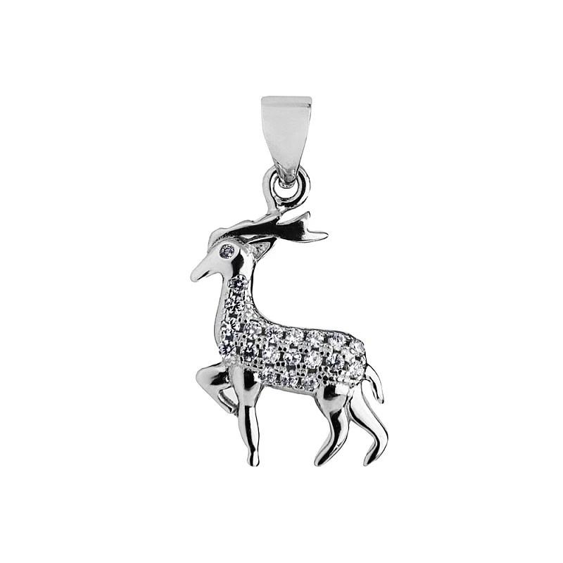 Подвеска  серебряная с фианитом