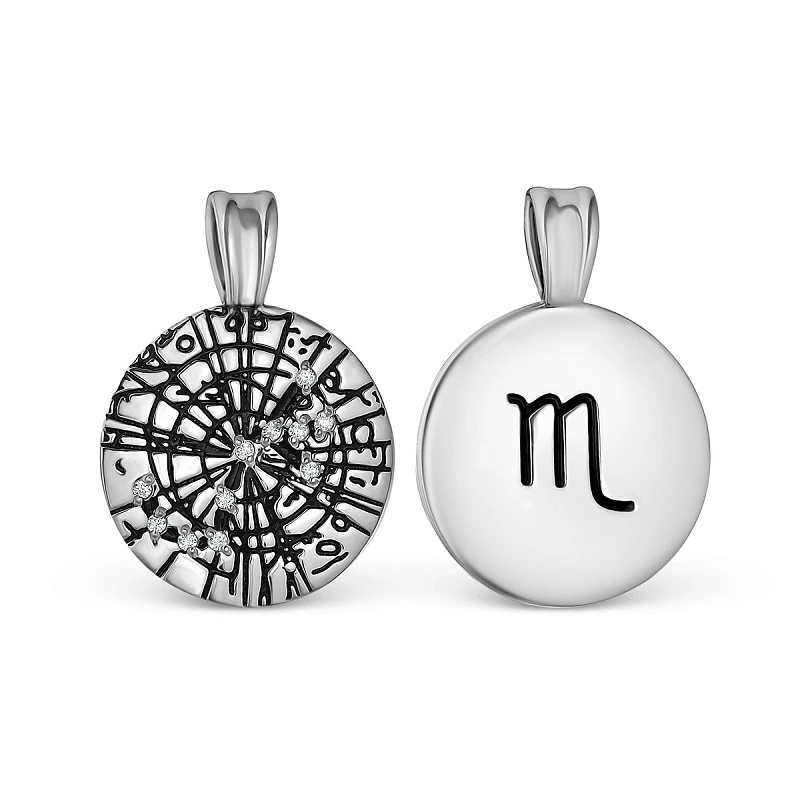 Подвеска  серебряная с фианитом