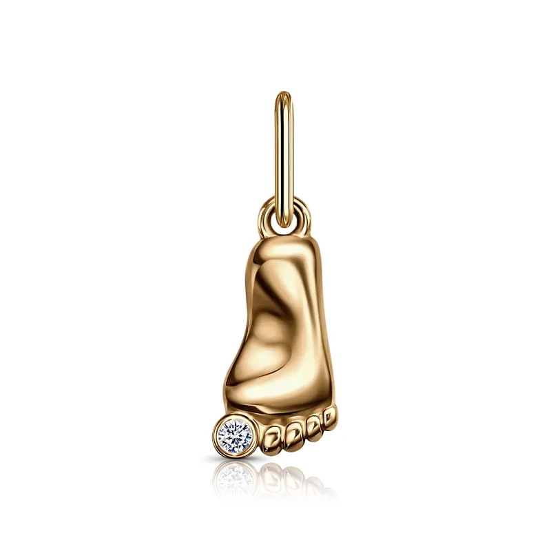 Подвеска  из красного золота с фианитом