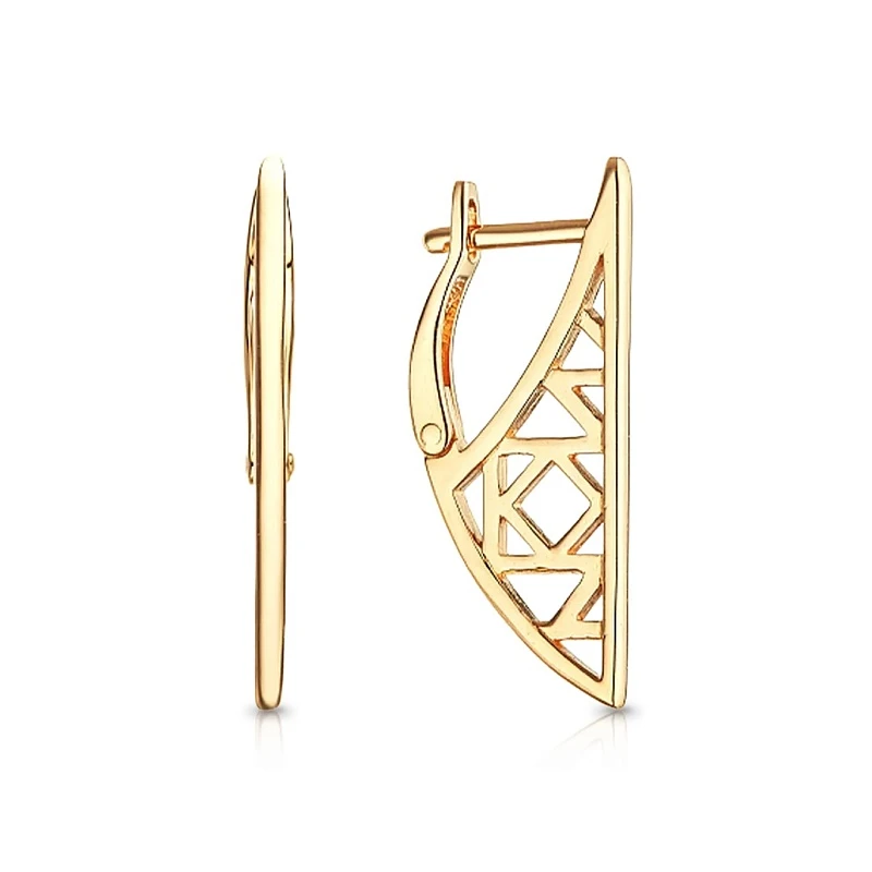 Серьги  из красного золота