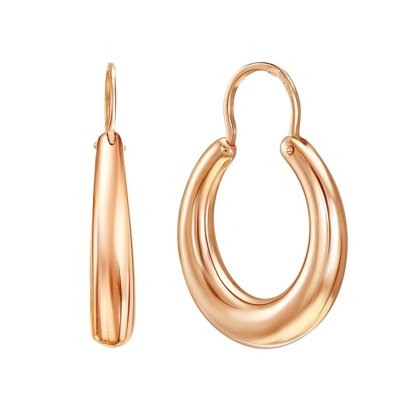 Серьги  из красного золота