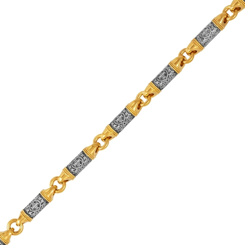 Цепь  из серебра с позолотой