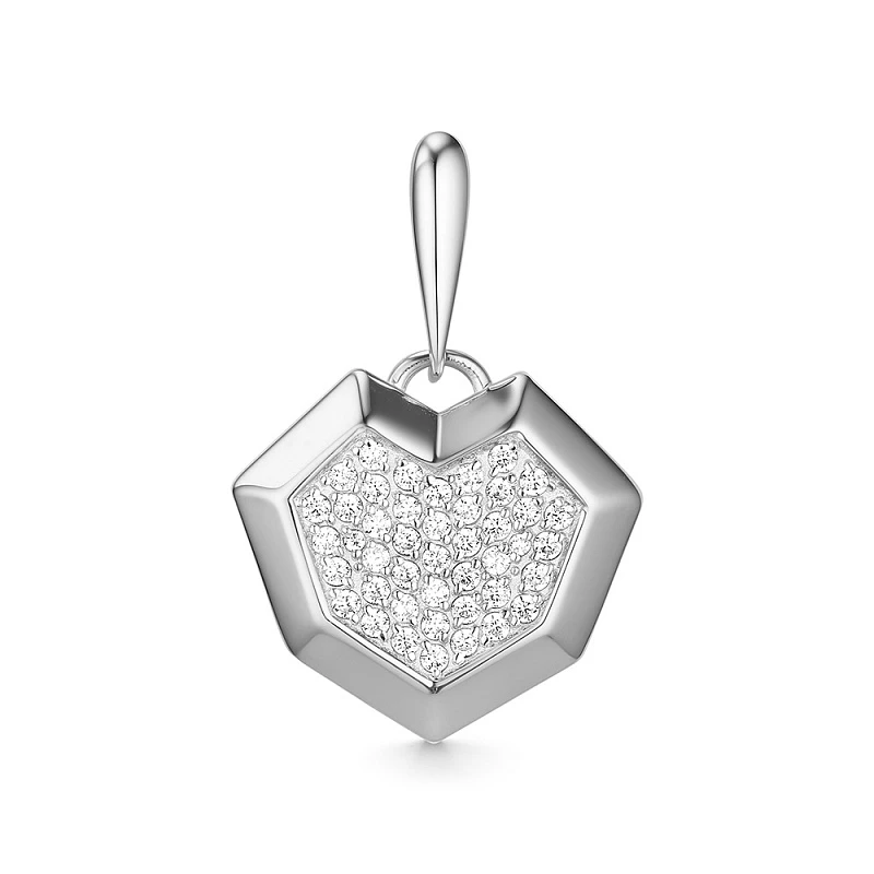 Подвеска  серебряная с фианитом