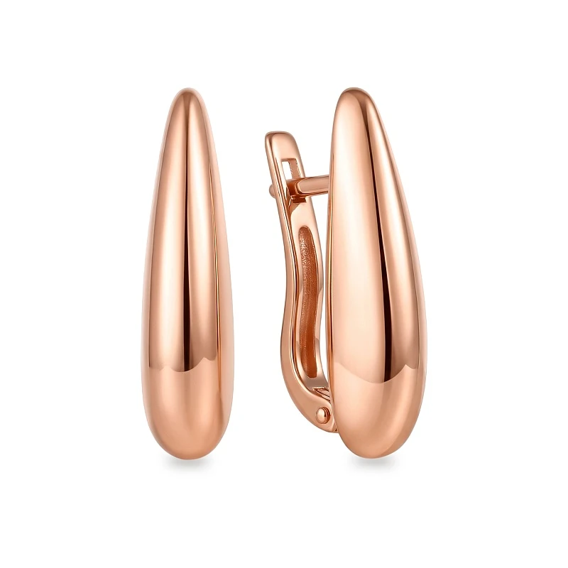 Серьги  из красного золота