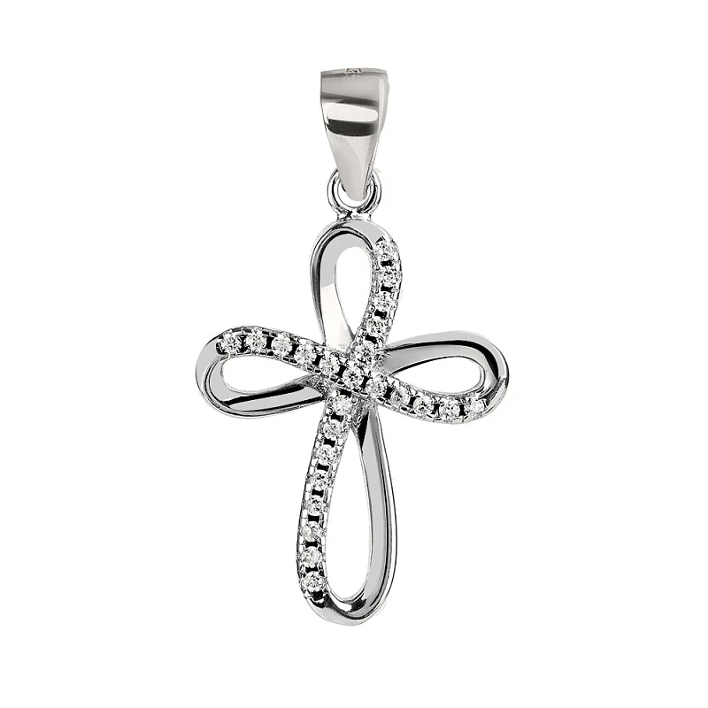 Подвеска  серебряная с фианитом