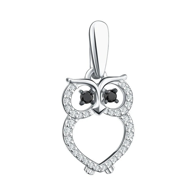 Подвеска  серебряная с фианитом