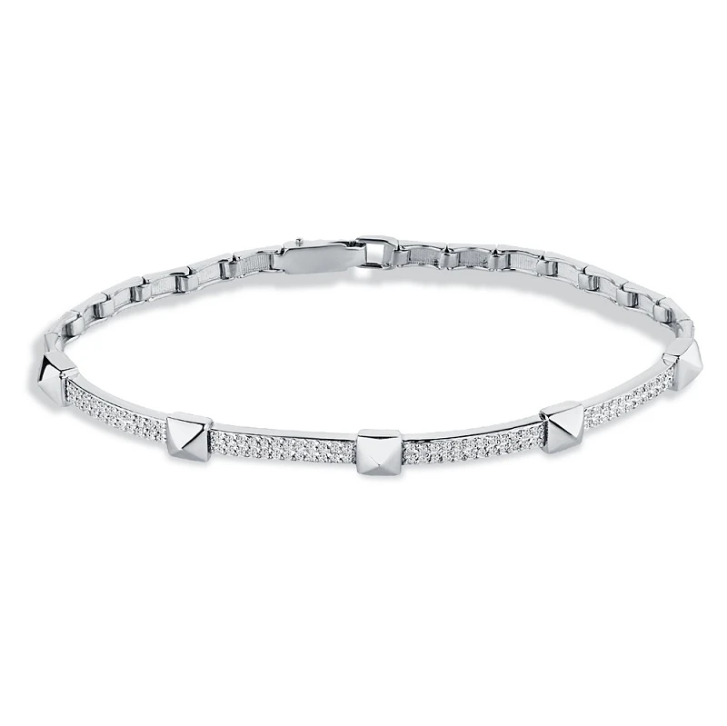 Браслет  из белого золота с природным бриллиантом