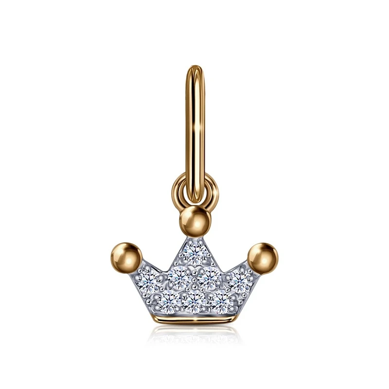 Подвеска  из красного золота с фианитом