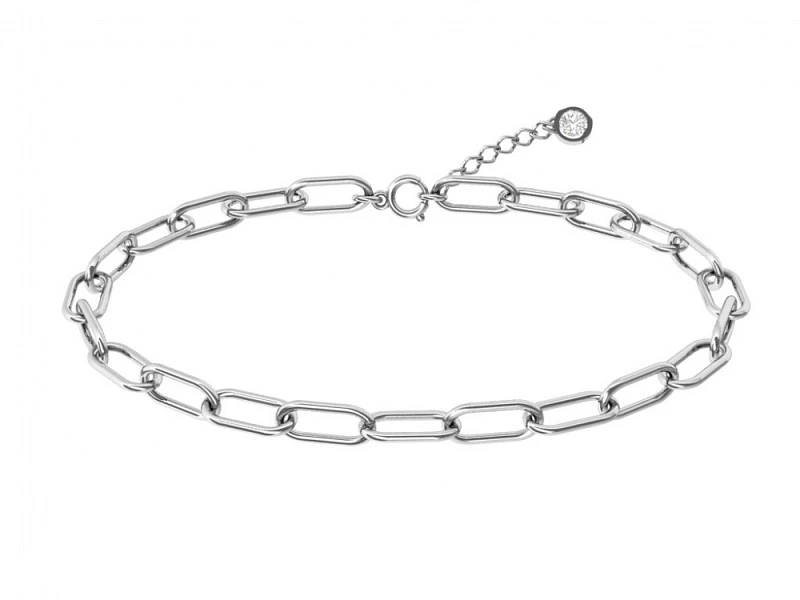 Браслет  серебряный с фианитом