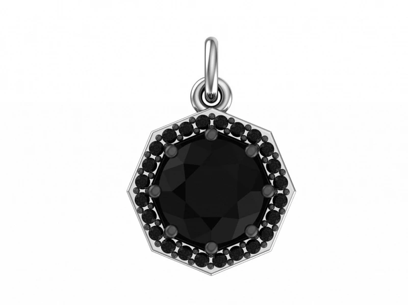 Подвеска  серебряная с кварцем