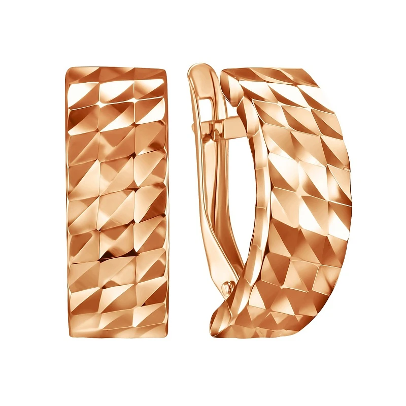 Серьги  из красного золота