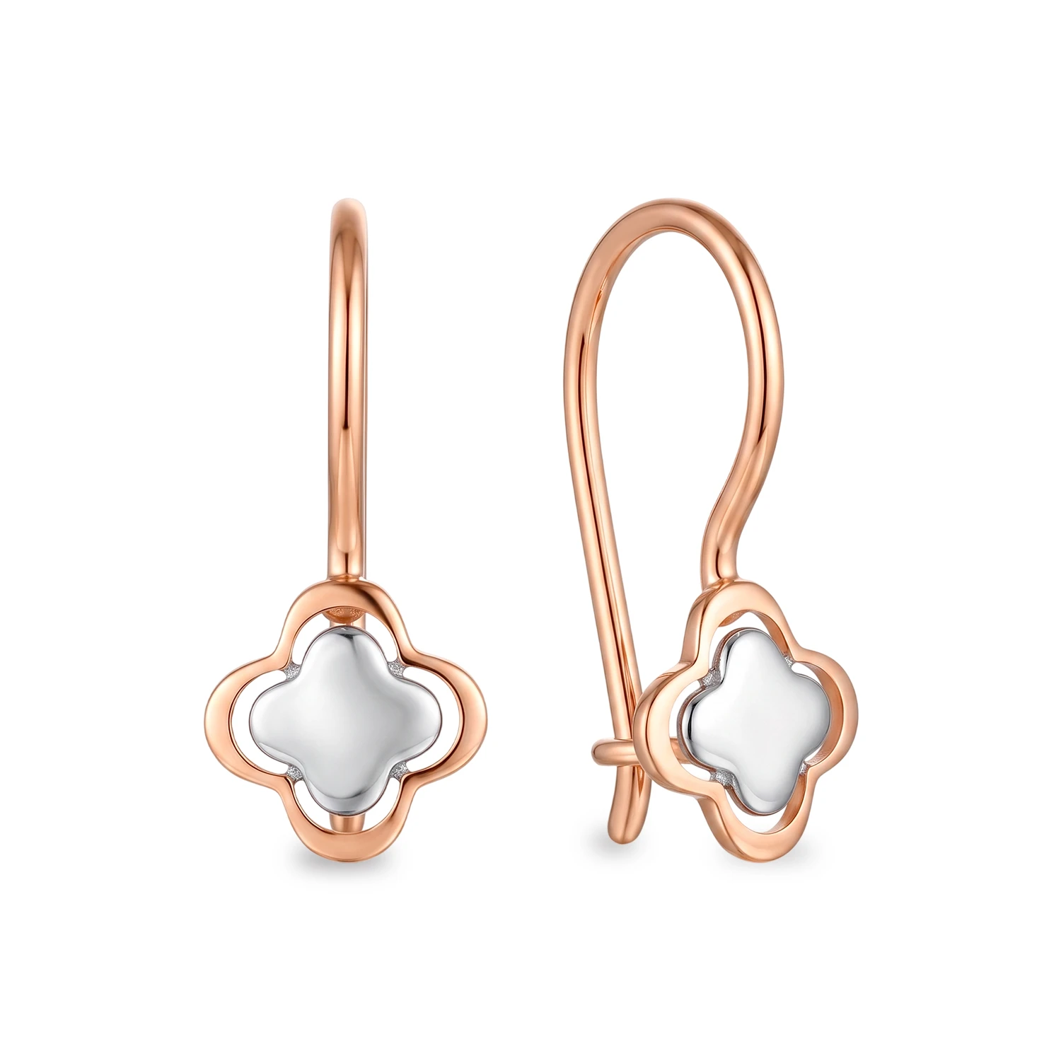Серьги  из красного золота