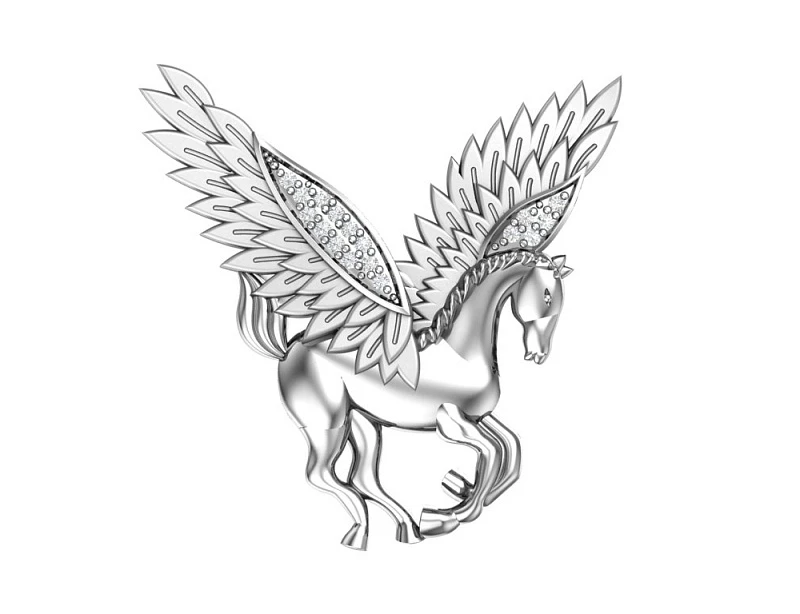 Брошь  серебряная