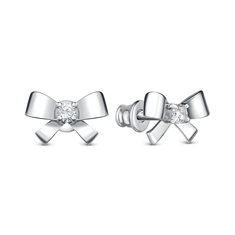 Серьги  серебряные с фианитом