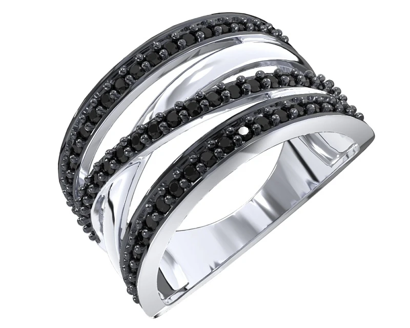 Кольцо  серебряное с фианитом