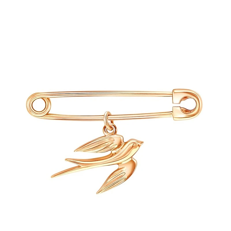 Брошь  из красного золота