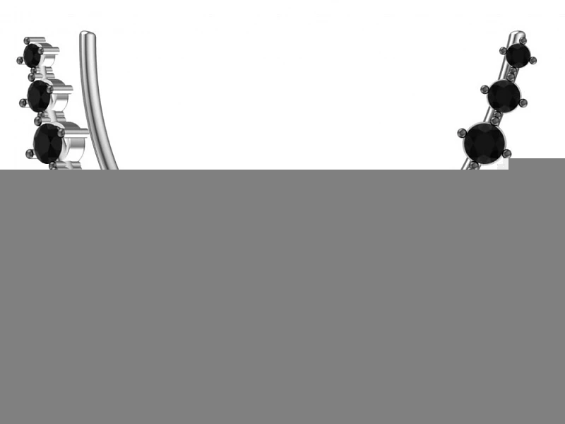 Серьги  серебряные с фианитом