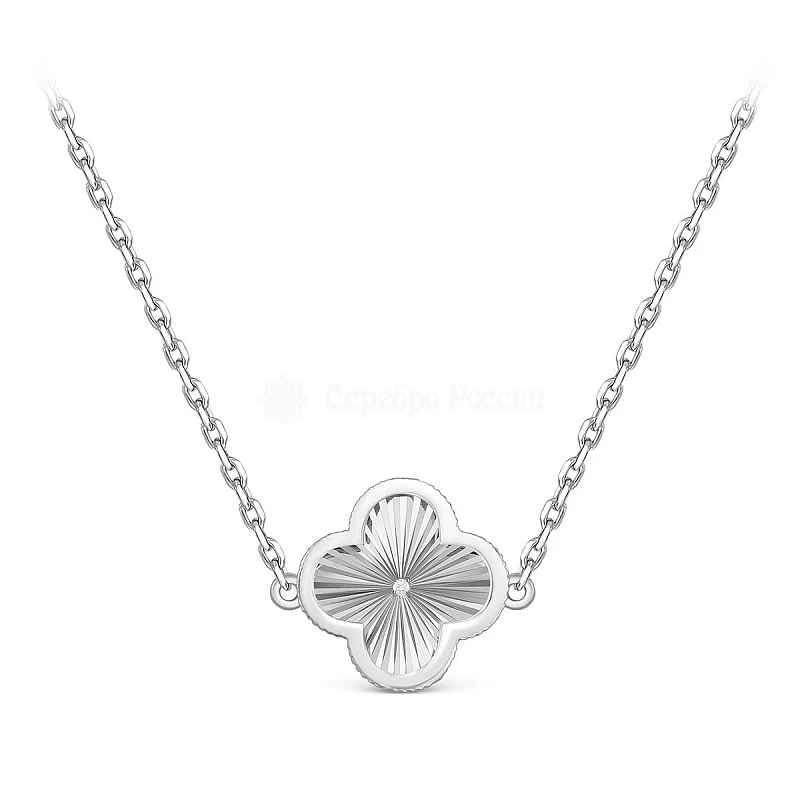 Колье  серебряное с фианитом