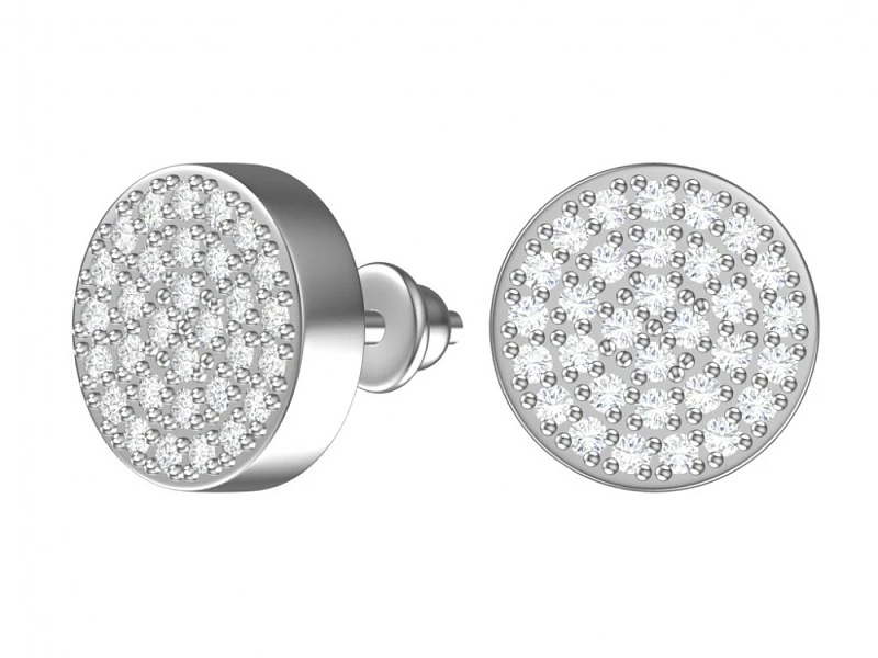 Серьги  серебряные с фианитом