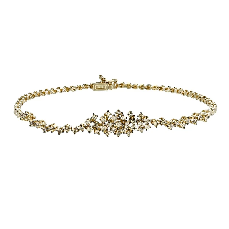 Браслет  золотой с природным бриллиантом