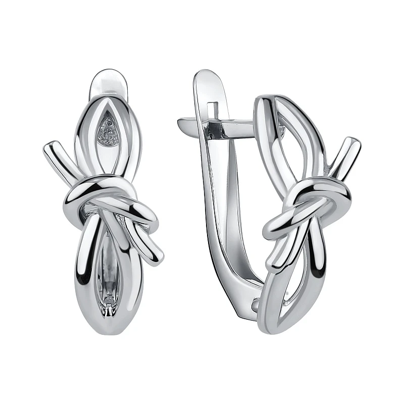 Серьги  серебряные