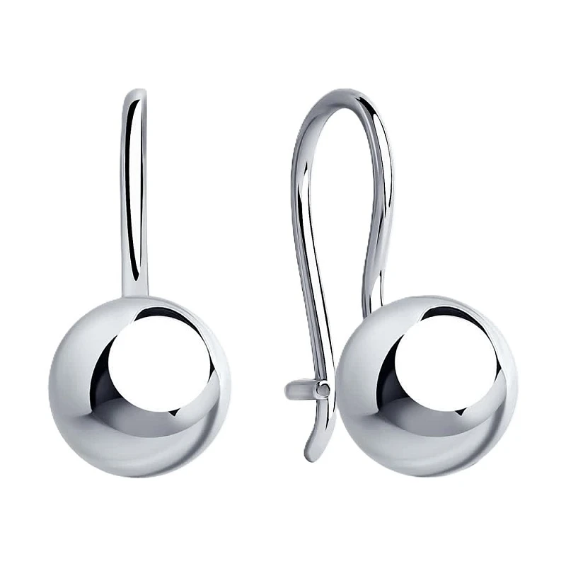 Серьги  серебряные