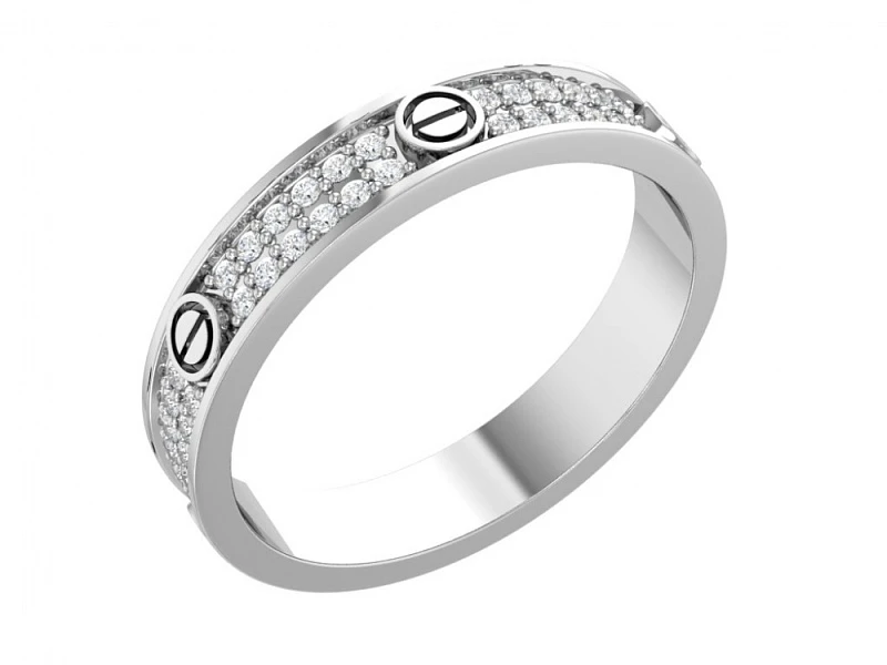 Кольцо  серебряное с фианитом