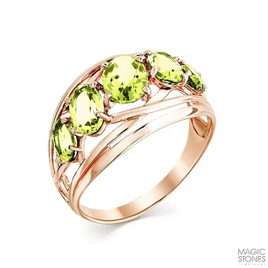 Кольцо «MAGIC STONES» золотое