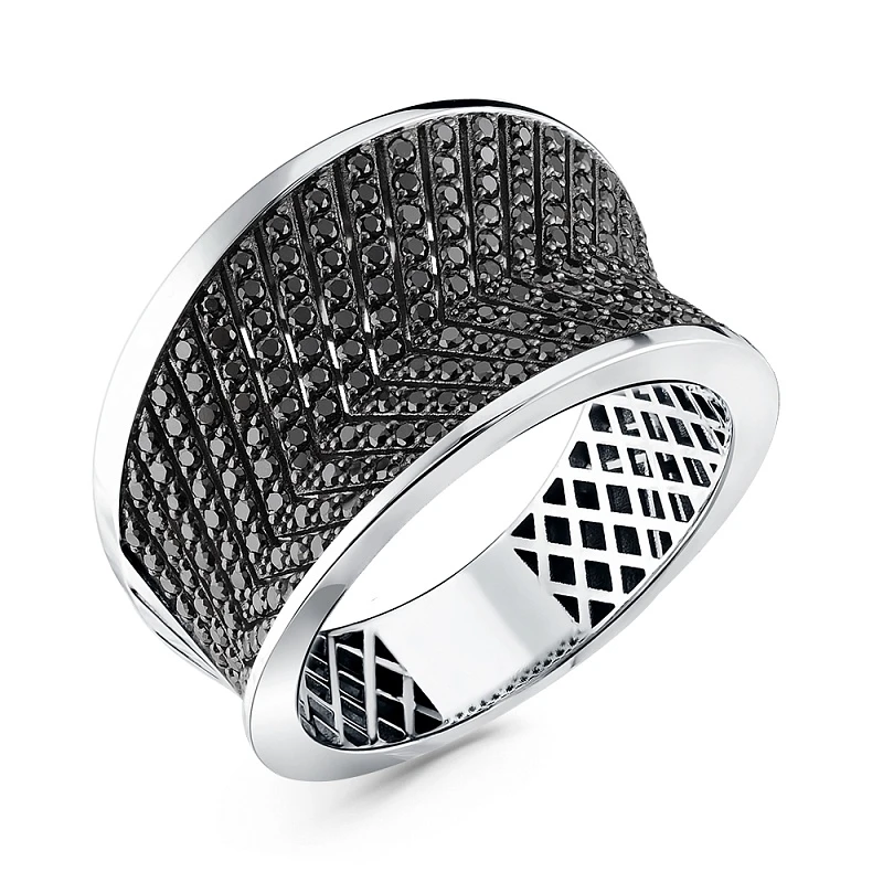 Кольцо  из белого золота с природным бриллиантом