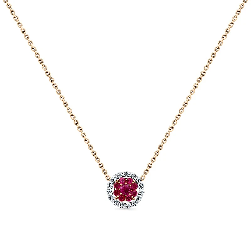 Колье  из красного золота с рубином