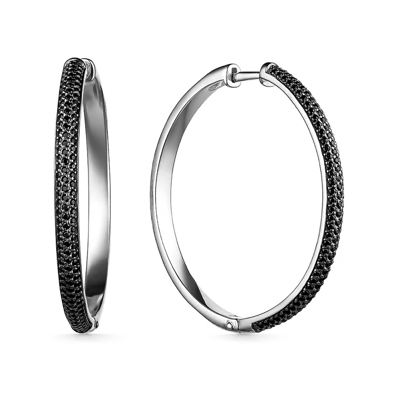 Серьги  серебряные с фианитом