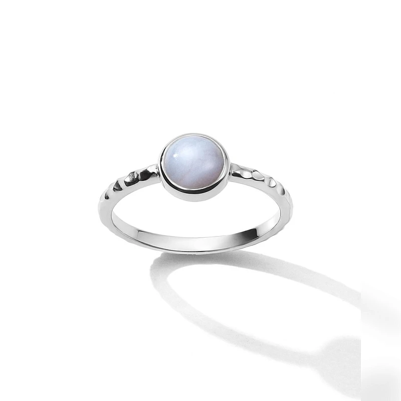 Кольцо  серебряное с агатом